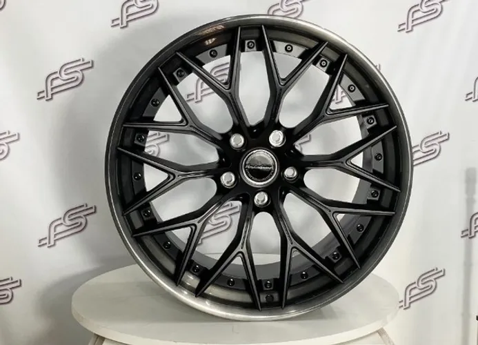 Rodas Brixton Porsche Forged 2peças Preto Borda Grafite 5x130 - 20x9 E 20X11,5