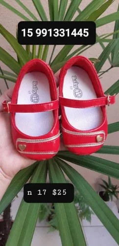 Sapatilhas Baby R - Vermelhas - N 17