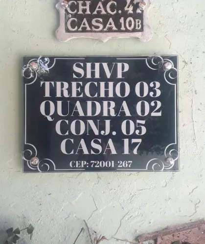 Placa de endereço em vidro temperado 40x30.