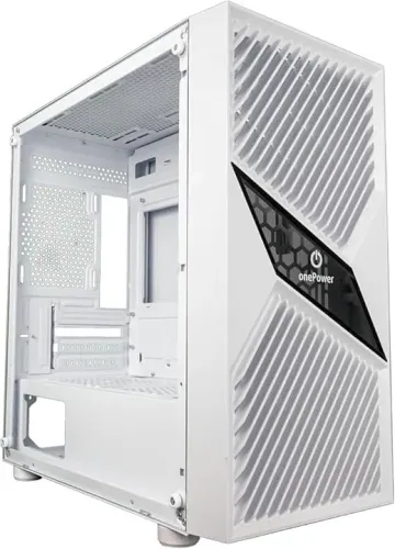 Gabinete Gamer cor branca vidro na lateral