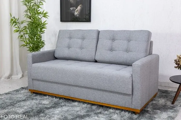 Sofá Living Áustria 1.70m Linho Bege Frete Grátis