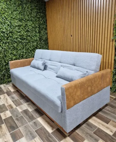 Sofá Cama Baú Bariloche 2,05m Linho Fazemos Entrega Direto da Fabrica