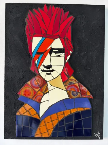 Quadro Monabowie 4 mosaico ceramico