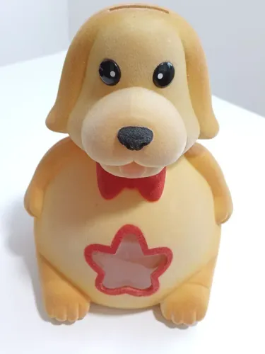Cofrinho de Cachortinho late quando coloca a moeda- Decorativo e Divertido