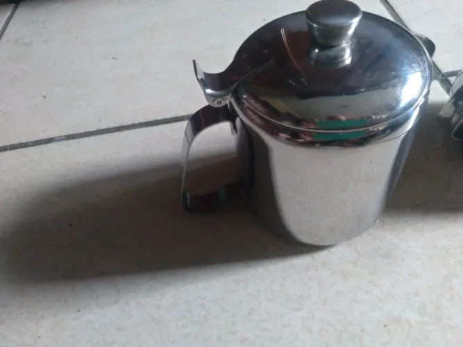 Cj bule e acucareiro inox brinox