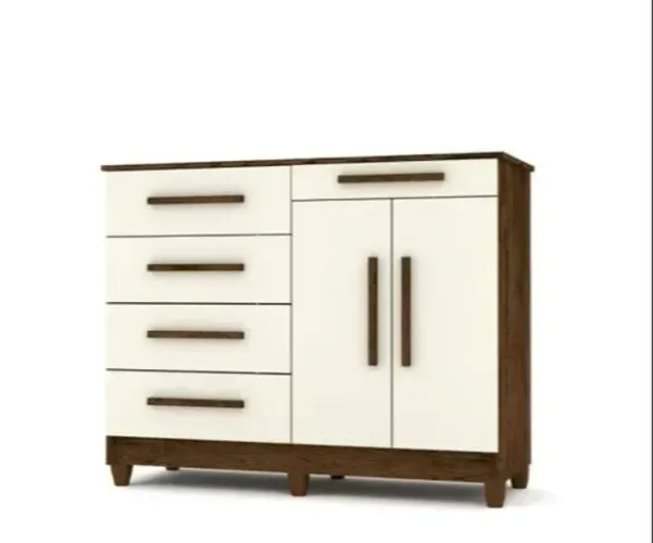 Cômoda 5 Gavetas 2 Portas BRANCA DIVIDIMOS EM ATÉ 10X SEM JUROS