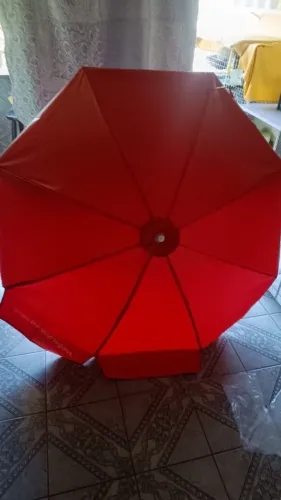 Guarda-Sol Vermelho para Camping e Praia