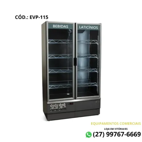 Auto Serviço Expositor Vertical 2 Portas 127v - EVP-115 Preto