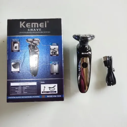 (Nova) Máquina de Barbear Kemei Km-1524