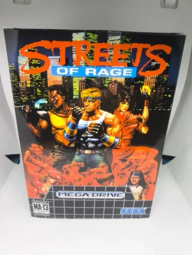 Caixa Genérica do Jogo Streets of Rage 1 para Mega Drive - Inclui Berço
