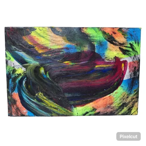 Quadro óleo sobre tela abstrato
