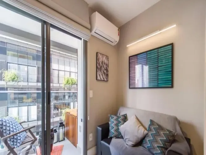 Lindo Estudio decorado para venda na Vila Madalena: lazer , vaga e depósito!