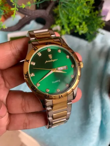 Relógio Masculino Poedagar com Mostrador Verde