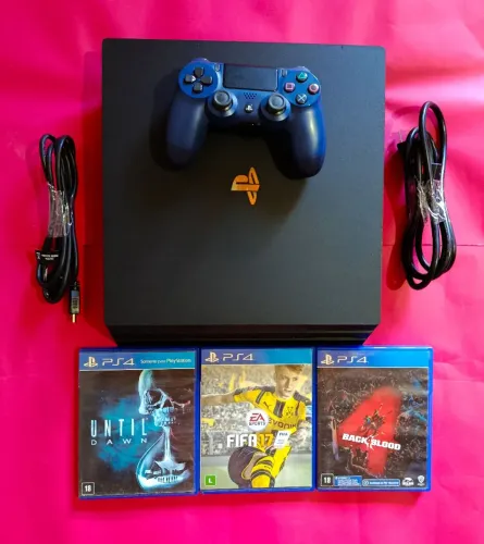 PS4 PRO 1TB DESBLOQUEADO + 1 CONTROLE ORIGINAL