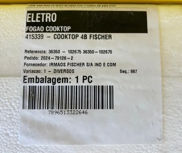 Cooktop Fischer 4 bocas