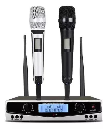 Microfone Sem Fio Duplo para Karaoke, Palestras e Eventos