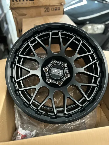 Jogo De Rodas KMC722 Technic Preto Semi-Brilho 6x139 - 20x9 Offset 0