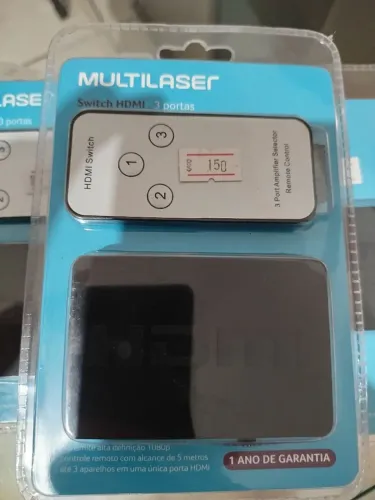 Switch HDMI 3 Portas Multilaser com Controle Remoto