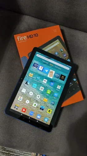 Tablet Amazon Fire HD10 32gb 3gb Azul Jeans na Caixa.