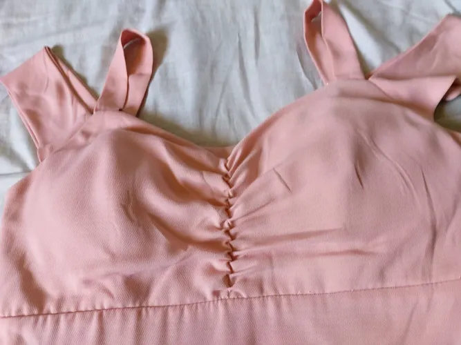 Vestido Rosa de Alça - Novo