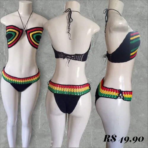 Biquíni Crochê Rasta reggae 