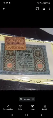 cedula estrangeira - alemanha 1920 - 100 mark