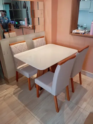 Mesa de jantar star New 4 cadeiras 120x90
