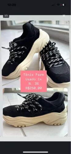 Tênis Farm Usado 1x - N. 36