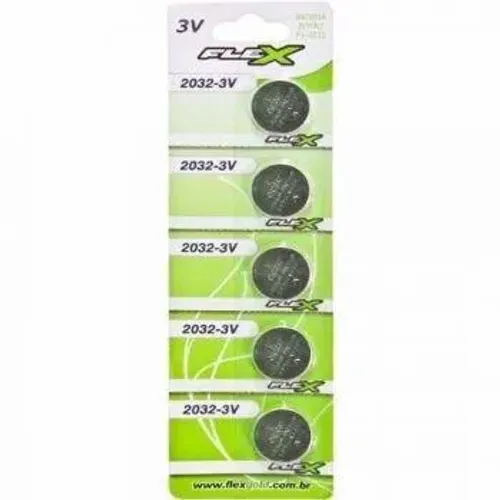 Cartela de Bateria Flex 3V CR2032 5 und - WZetta