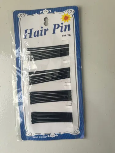 Grampos de cabelo pretos com ponta redonda