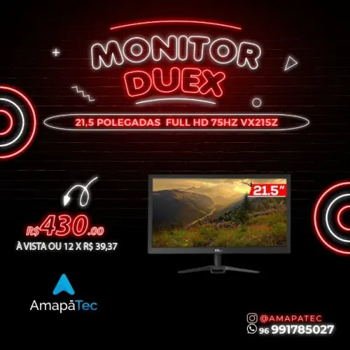 Monitor Duex 21.5 Pol Full Hd 5Ms 75Hz VX215Z