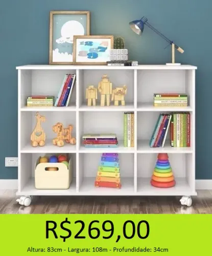 Nicho organizador para quarto