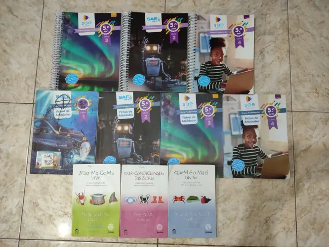 Livros e materiais escolares 5° ano SAE Digital