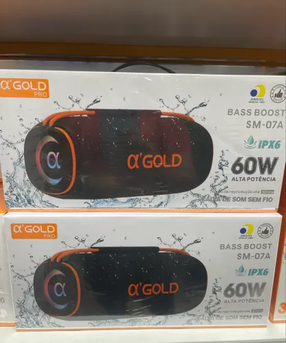 Caixa De Som A'gold Pro Sm-07a 60w Alta Potencia Bass Boost