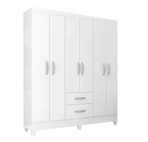 GUARDA ROUPA 6 PORTAS 2 GAVETAS UNIAO MOVEIS ( FAZEMOS ENTREGAS )