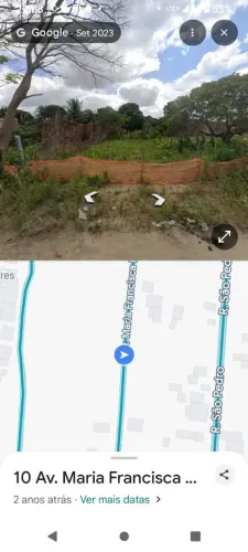 Terreno 10x20 documentos no ponto de transferência