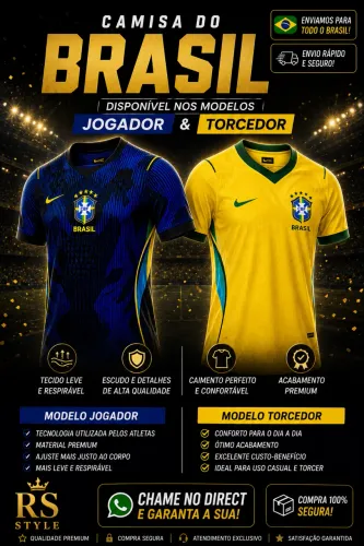 Camisas da seleção - azul e amarelo tecido tailandês 1.1 versão jogador/torcedor
