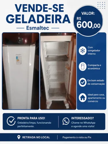 Geladeira bem conservada 600,00