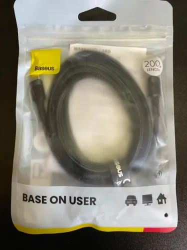 Cabo Carregador Baseus Reforçado usb c para usb c 100w PD 2 metros