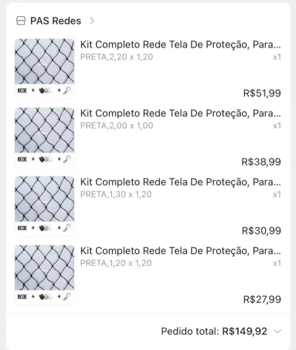 Rede de proteção para gatos 