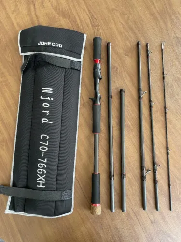 Vara de pesca para carretilha Johncoo Njord C70-766XH 6 partes