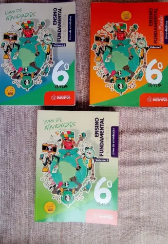 Livros Completos - Sistema Positivo 6°ano( Volume 1,2 e 3)