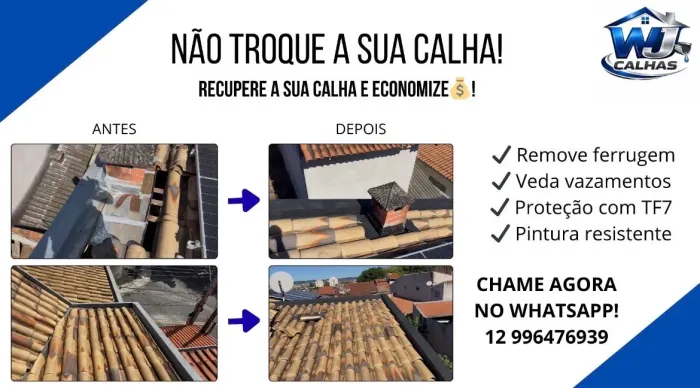 SUA CALHA ESTÁ ENFERRUJADA OU VAZANDO?