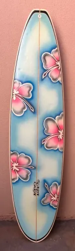 Prancha surf Funboard artesanal Paulo Rabello - Início dos anos 2000 - Shape assinado