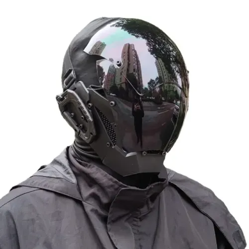 Máscara Cyberpunk para Cosplay, Modelo Futurista