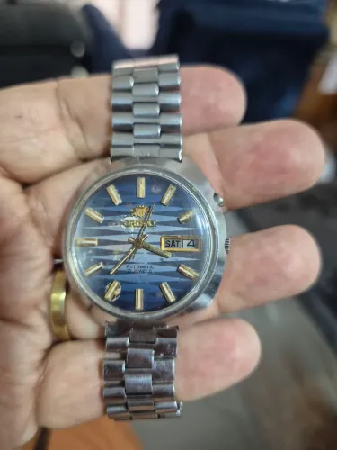 Relógio ORIENT AUTOMÁTICO 21 RUBIS  AZUL   -   REVISADO 