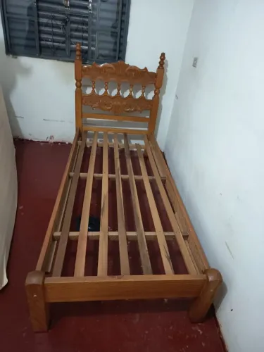Cama Solteiro Colonial Cerejeira Maciça 
