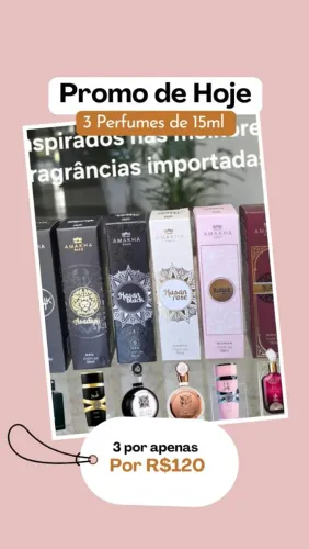 3 Perfume de bolso 15ml Amakha Paris