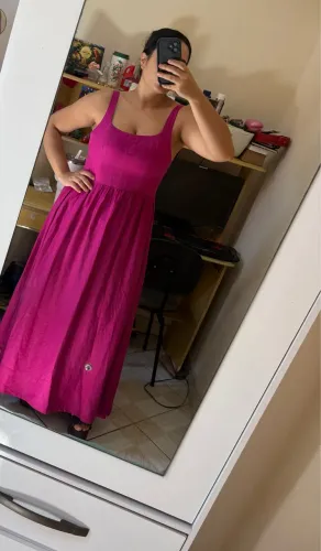 Vestido corselet rosa Farm 