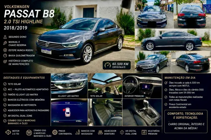 Volkswagen Passat Highline 2.0 TSI 220cv Tip. 2019